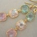 Pastel Color Block Earrings, Bridesmaids Jewelry, Bridal Jewelry