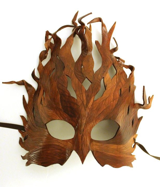 Tree Mask - Handmade Leather Mask