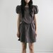 Vintage grey and burgundy stripe SALLY LOU dress.