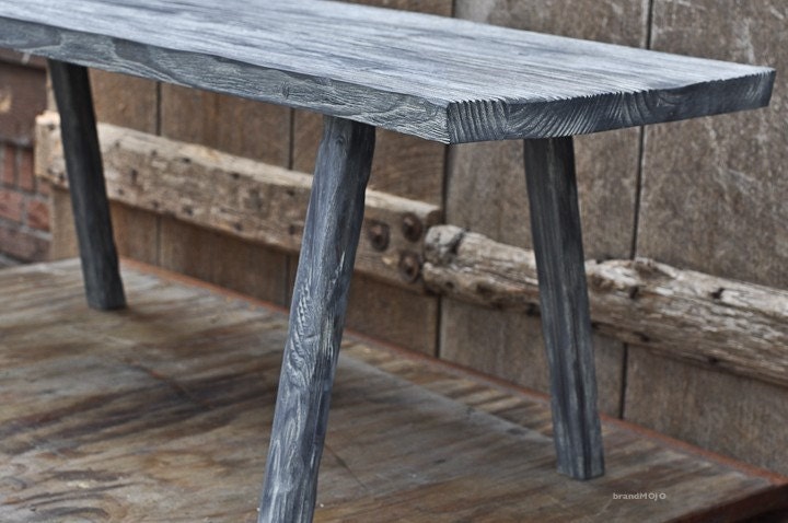 Reclaimed Wood Sitting Bench (Whitewashed)