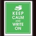 Keep Calm and WRITE ON,Vintage Typewriter 8x10 Print-(Grass Green Featured) Buy 3 get 1 FREE