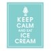 Keep Calm and Eat Ice Cream, 8x10 Print (Paris Blue Featured) Customizable Colors-Purchase 3 and get 1 FREE