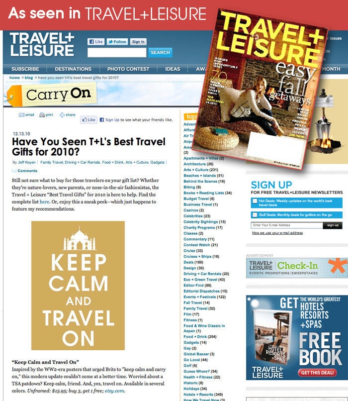 Keep Calm and TRAVEL ON, Taj Mahal 13x19 Poster (Golden Chariot) Buy 3 and get 1 FREE (As Seen in Travel and Leisure)