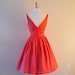 Red Linen Tiffany Prom Dress - made to measure - by Dig For Victory