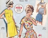 3 Unused 60s Vintage Patterns in Vintage Australian Home Journal Magazine February 1963 Issue