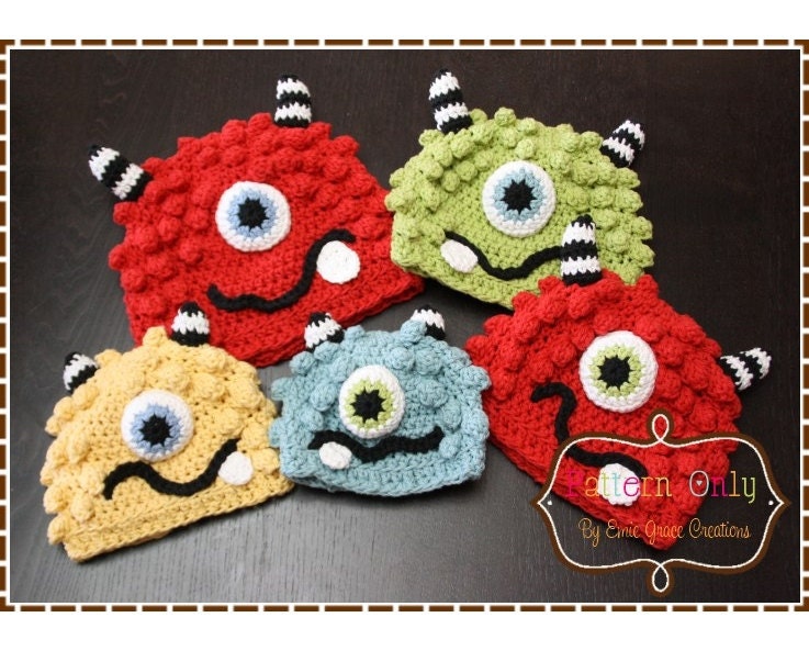 Monster Hat Crochet Pattern - BRONSTER & MISSY - 104
