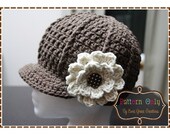 Newsboy Hat Crochet Pattern - SARA - 204