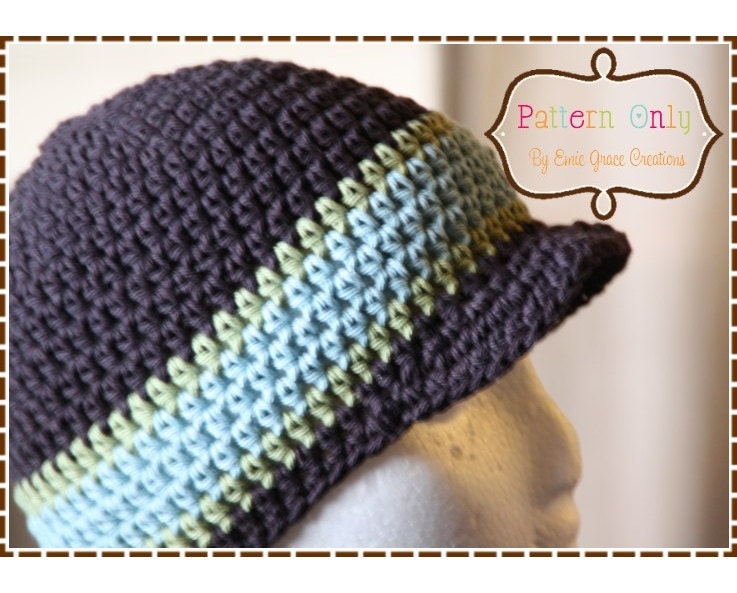 Newsboy Hat Crochet Pattern - BRENDAN - 402
