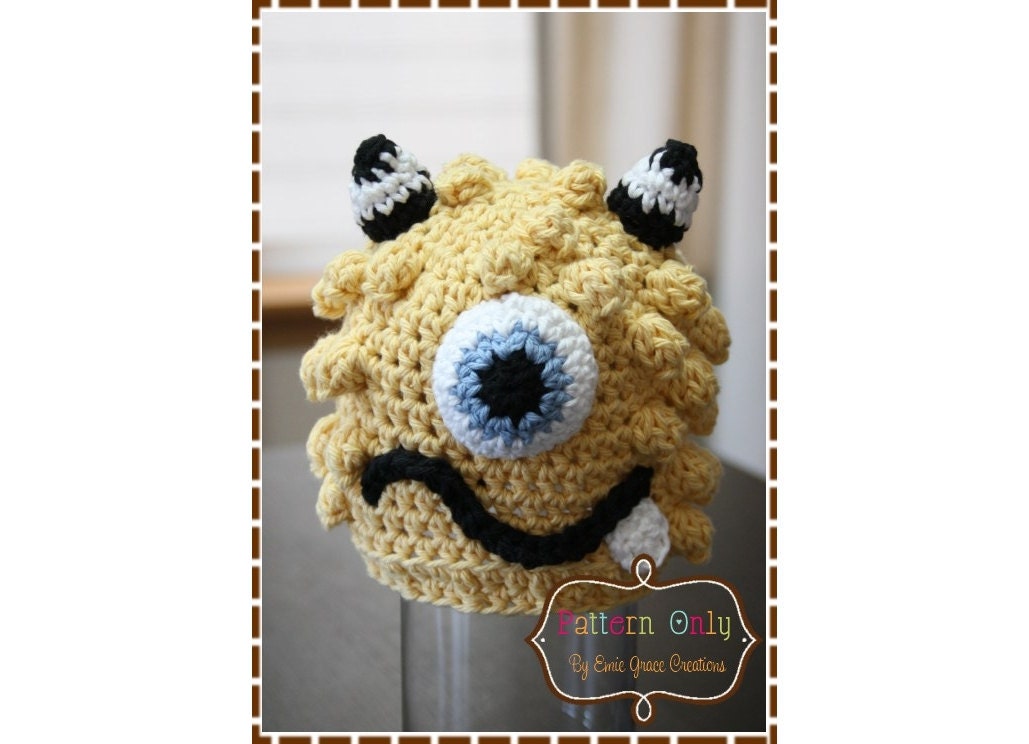 INSTANT DOWNLOAD - Monster Hat Crochet Pattern - Bronster & Missy - 104 --- Permission to Sell Finished Items