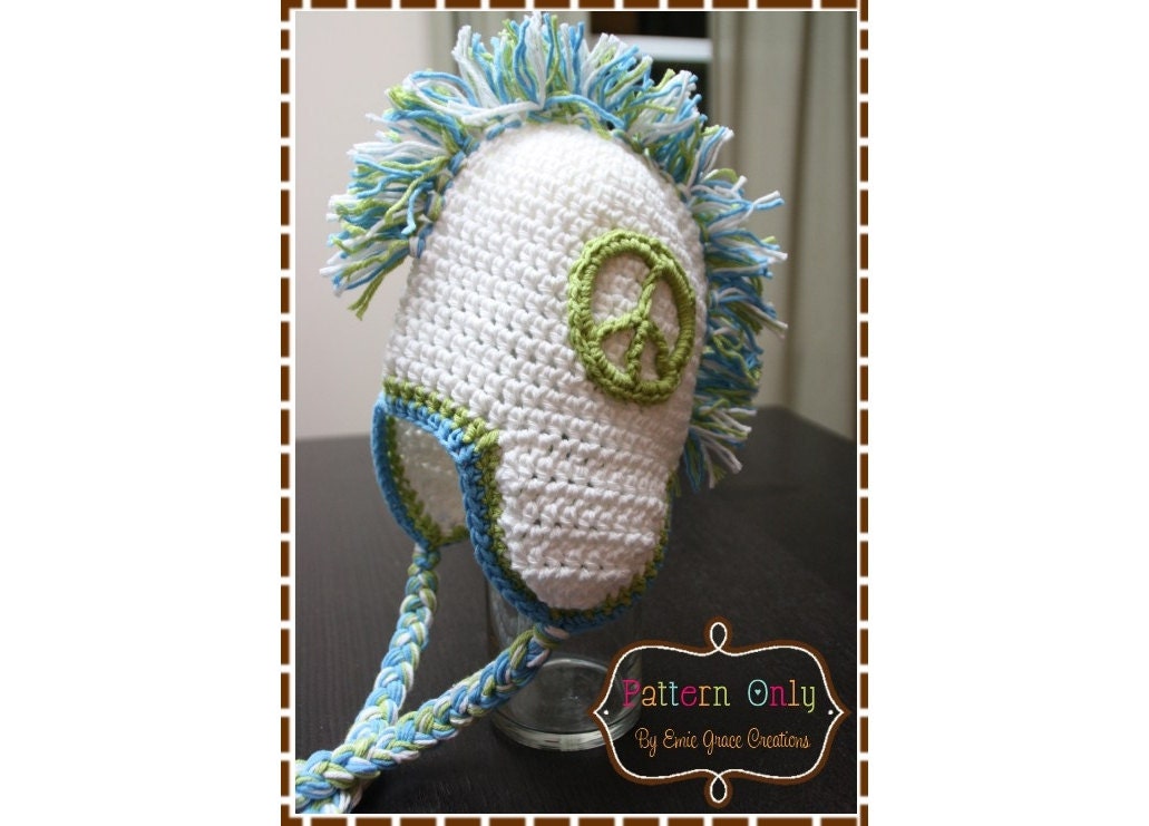 ON SALE Mohawk Hat Crochet Pattern - MADDOX - 302