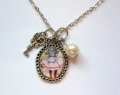 Limited Edition Alice In Wonderland Cameo Style Necklace Pendant