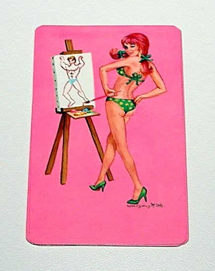 Lot of 10 Vintage Playing Cards - Sexy Pin-Up Gal in a Bikini