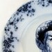 Flow Blue Spock Portrait Plate - Altered Antique Plate