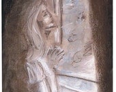The Window, original pastel art
