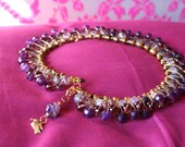 purple lilac amethyst collar choker The Purple Duchess. Collar violeta La Duquesa Purpura