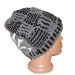 Hand Knit Hat Mens Hat - Skull and Crossbones Hat in Grey, Black, White