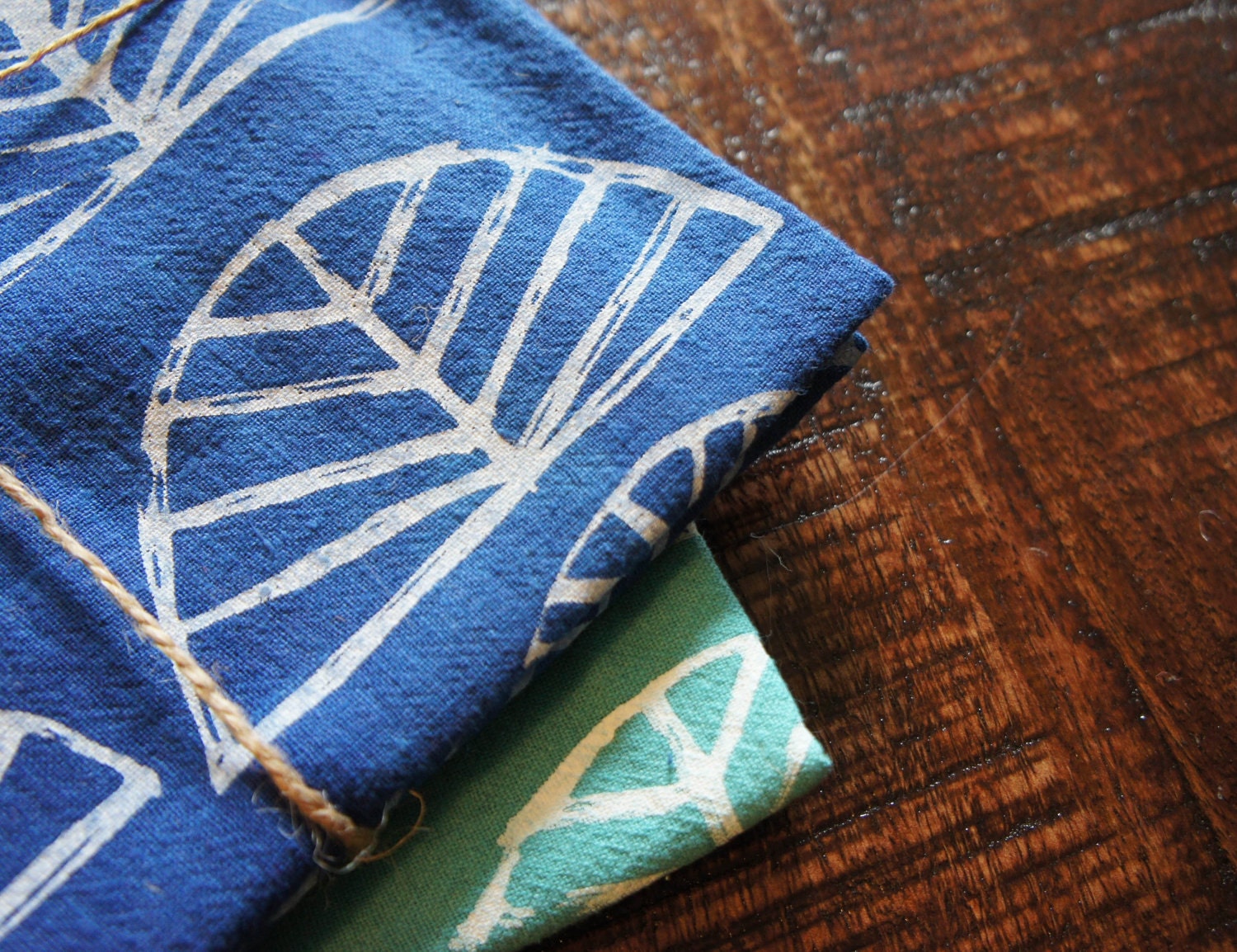 Rustic Flour Sack Towel Indigo Nautical 28 x 29