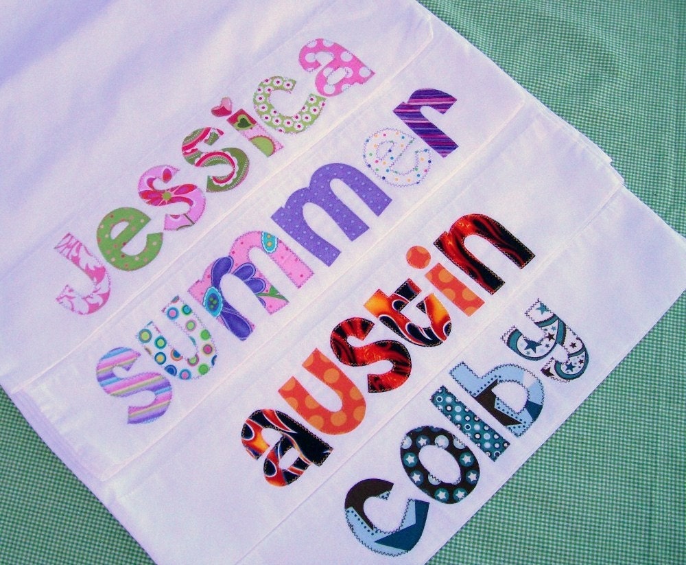 Personalized Pillowcase .... Choose Your Fabrics ....