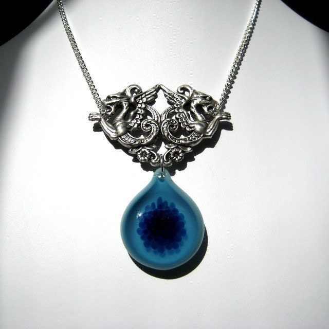 Blue Glass Pendant - Mythical Beast