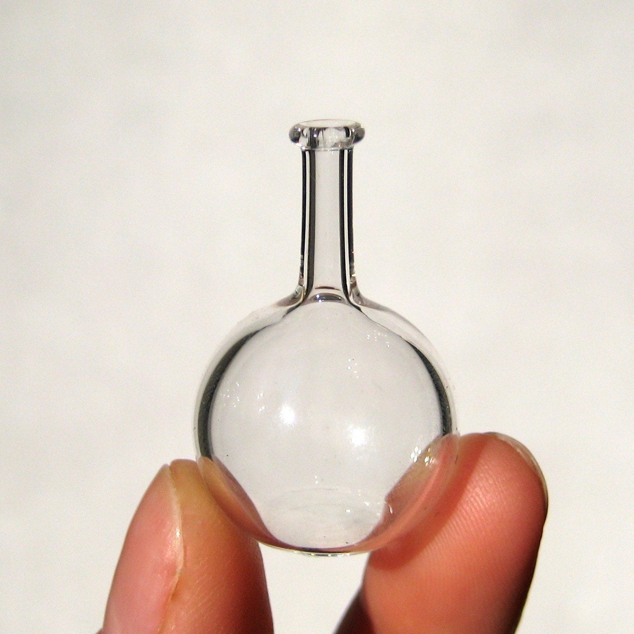 Miniature Boiling Flask, Hand Blown Glass
