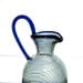 Miniature Pitcher in Blue Stripes, Hand Blown Glass