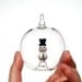 Glass Snowman Ornament, Christmas Ornament in Hand Blown Glass