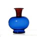 Blue and Red Bud Vase, Hand Blown Glass