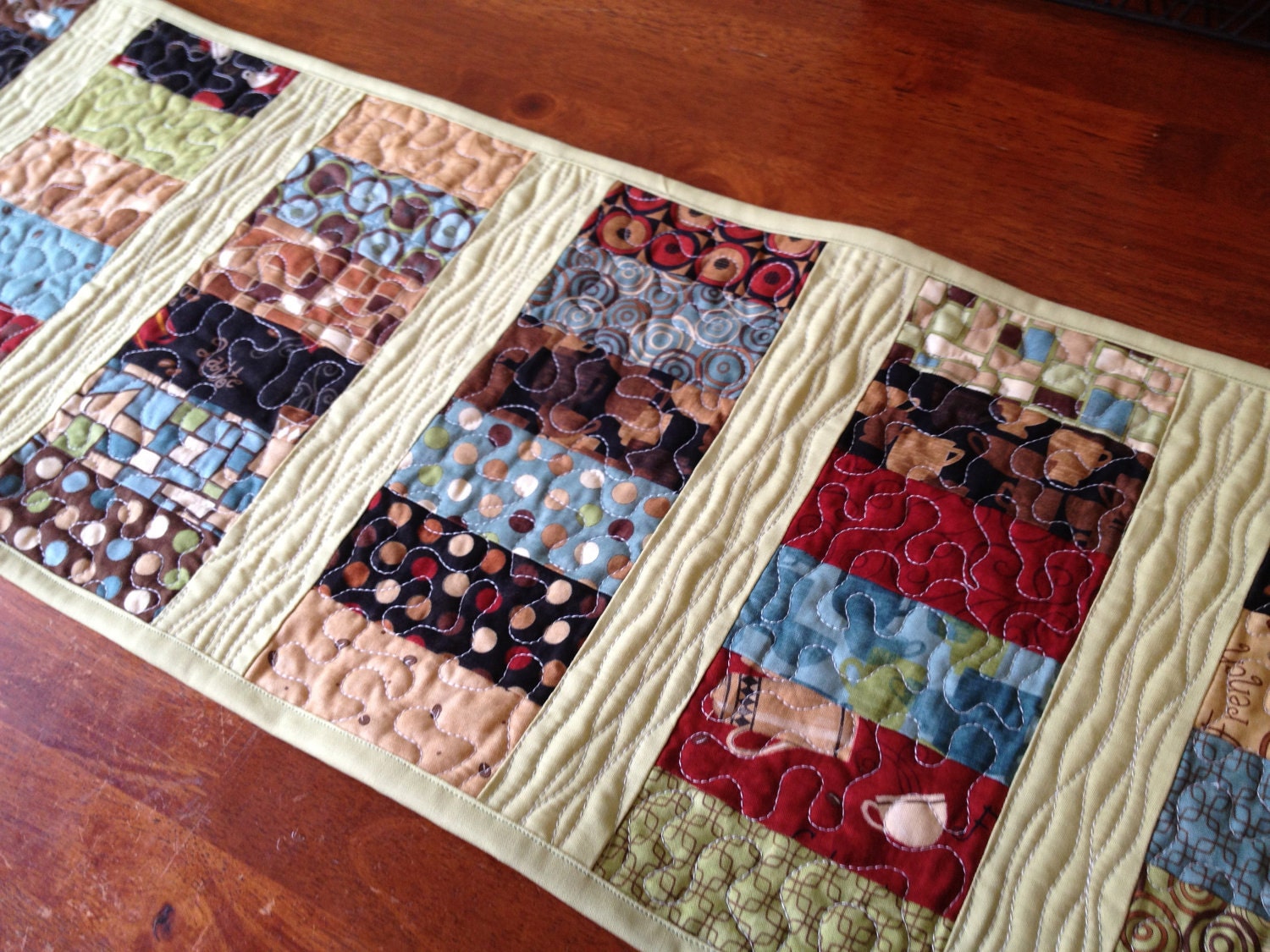 Bistro Coffee theme Table Runner - 34.5" x 12"