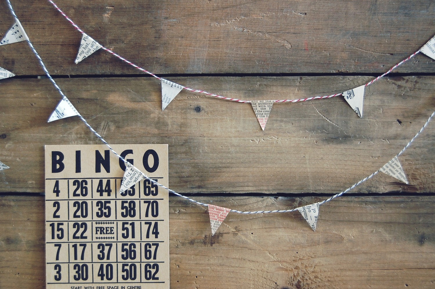 Recycled Book Pages Garland