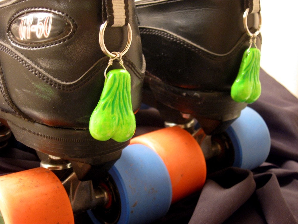 Skate Nuts - LIME GREEN - So redicilous you NEED a pair - Roller Derby