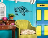 Hawaiian Sea Turtle Cruisin - Vinyl wall art graphic decals stickers by 3rdaveshore