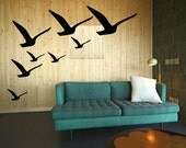 Hand Drawn Sea Gulls Wall Art - vintage inspired free bird- Vinyl decals sticker graphics tattoo stickers by 3rd Ave Shore