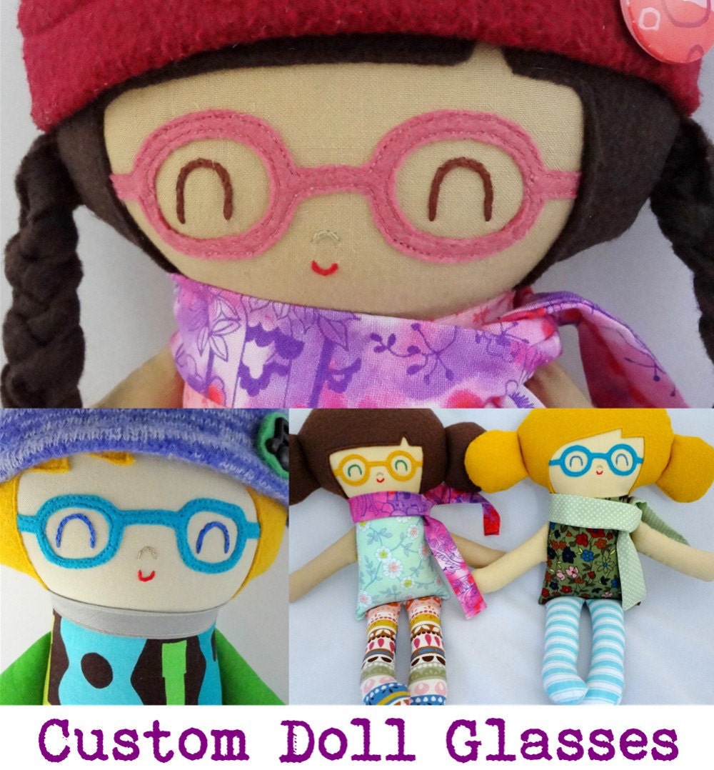 Warm Sugar Doll Glasses  eyeglasses for doll  customized doll accessories  glasses for custom doll  cloth doll