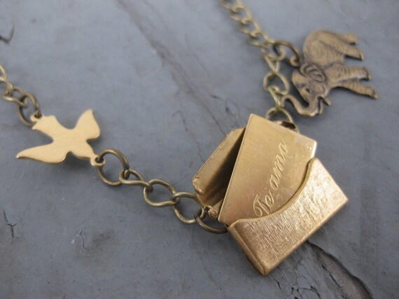 The Elephant and the Dove, a Frida Kahlo and Diego Rivera Necklace
