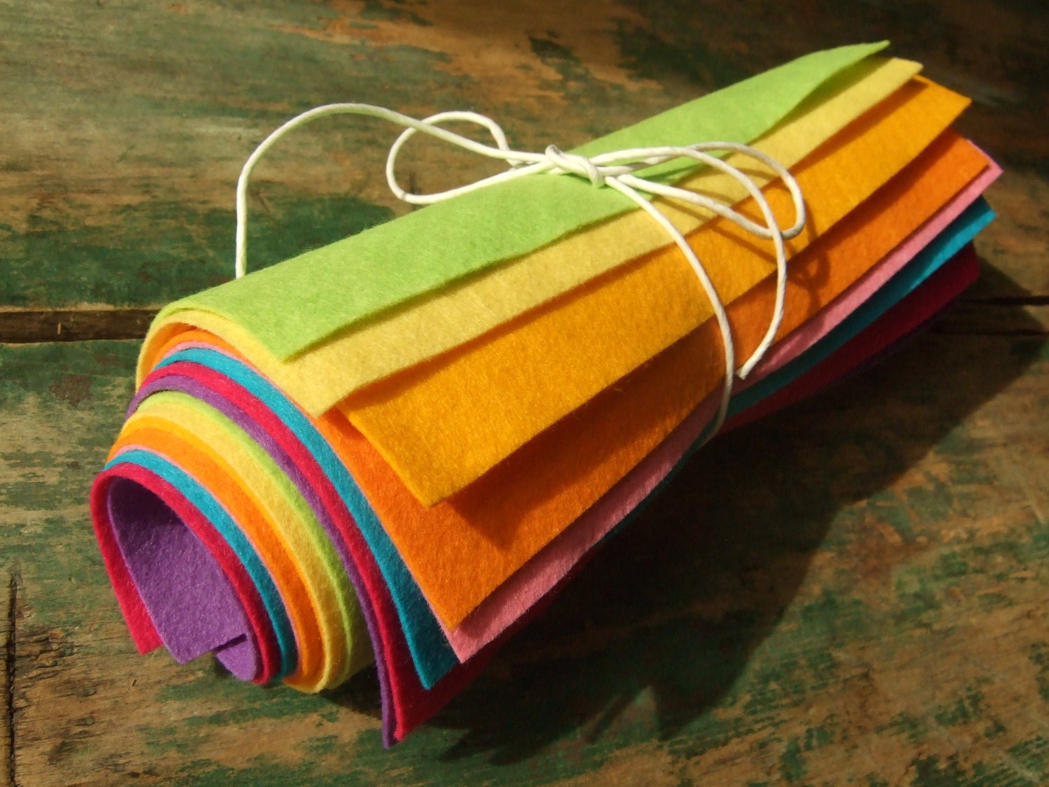 9x12 Wool Felt Sheets - A Collection of Bright Colors - 8 Sheets of Felt