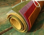 9x12 Wool Felt Sheets - A Collection of Heathers - 8 Sheets of Felt