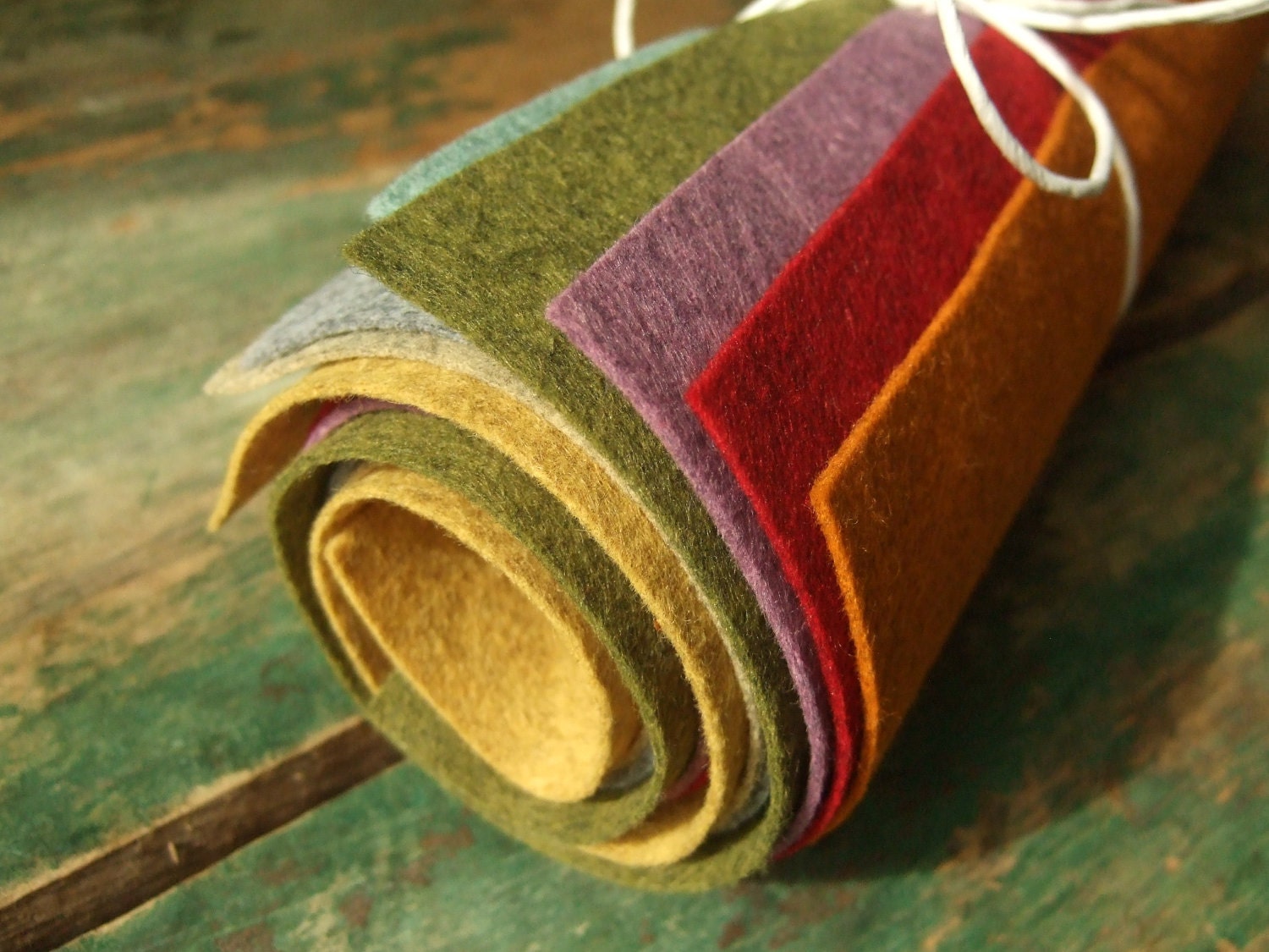9x12 Wool Felt Sheets - A Collection of Heathers - 8 Sheets of Felt