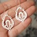 LINGERIE PENDELOQUE EARRINGS - Sterling Silver - Hand Cut by Gemagenta - Black or White, Dangle, Lace, Romantic, Modern