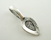 Antique Silver Tear Shape Glue on Bail 21mm x 8mm set of 10