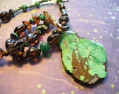 Necklace Green Pendant Turquoise Spectacular