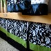 Custom Box-Pleat Crib Skirt, Two or Three Prints/Fabrics, you pick the fabric