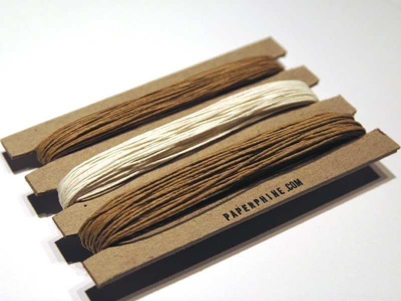Fine Paper Yarn -  3 x 11 Yards for your Projects and Decorations