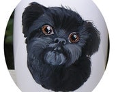Black Shih Tzu Soap Lotion Dispenser Hand Painted