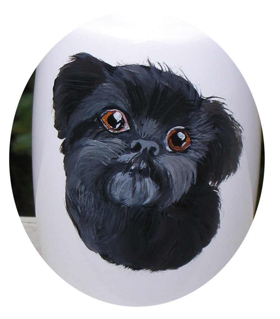 Black Shih Tzu Soap Lotion Dispenser Hand Painted