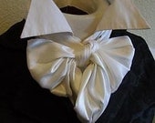 REGENCY Brummel Victorian Ascot Tie Cravat - Pure White Dupioni Silk