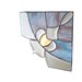 RESERVED for debraolson3 - Valance Stained Glass Window Corners PAIR Victorian Blue Purple Bevels White Panel Handmade OOAK