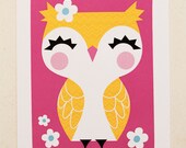 Mini Print - Giggle Owl
