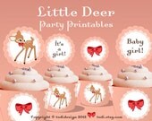 Baby Shower Party Printables - PERSONALIZED Little Deer Cupcake Toppers and Wrappers Il_170x135