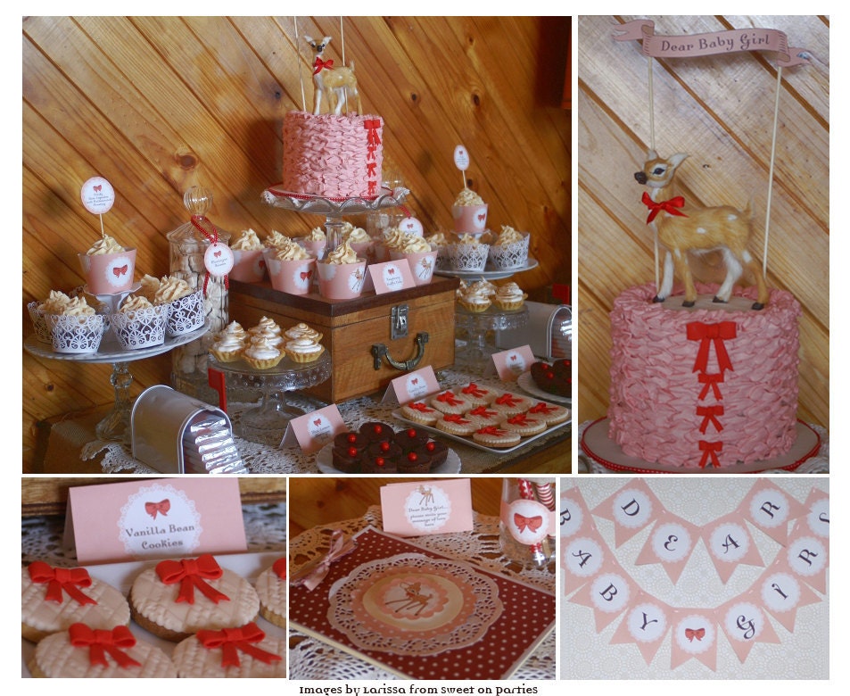Little Deer Baby Shower Party Printables - Personalized Full Little Deer Party Il_570xn