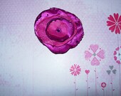 Pink rose hair flower
